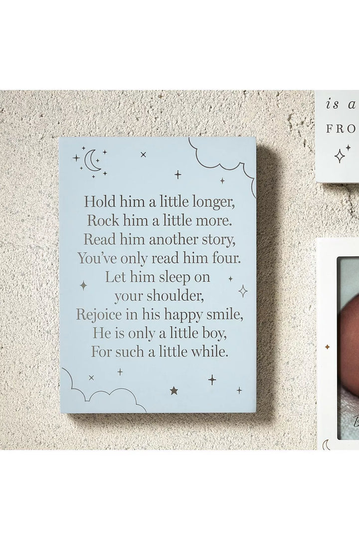 A Little Boy Standing Nursery Plaque