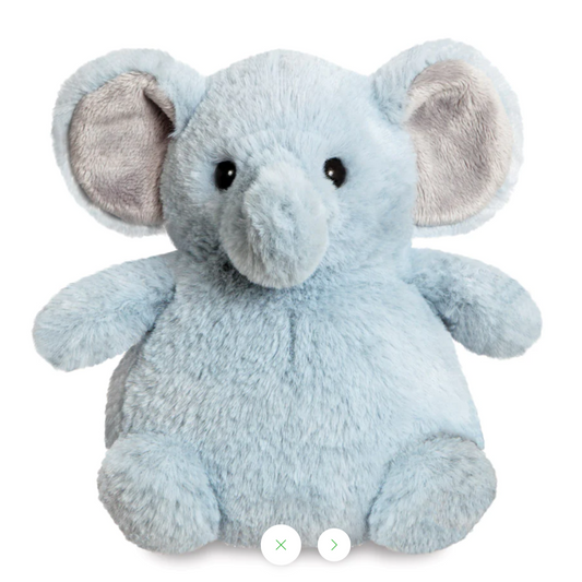 Soft pale blue elephant baby soft toy
