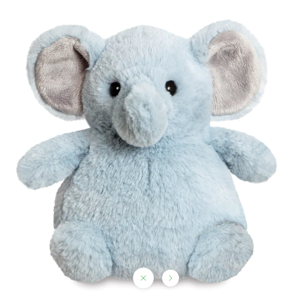 Soft pale blue elephant baby soft toy