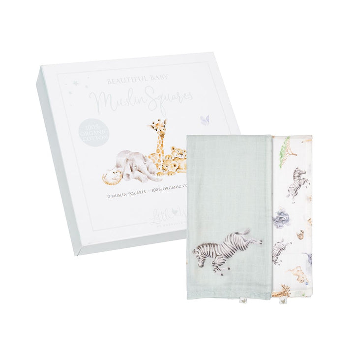 Little Savannah Organic Baby Muslins In Box