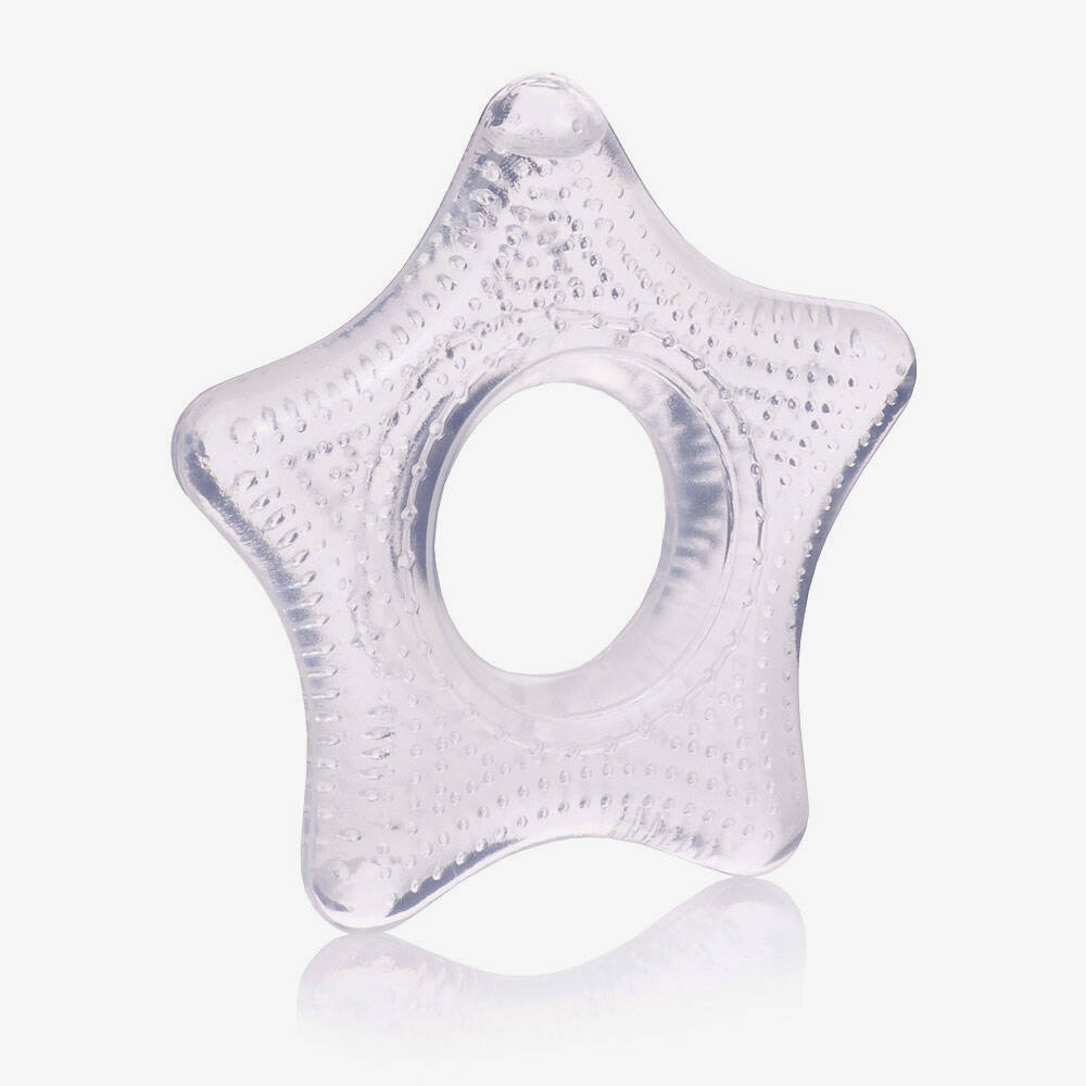Star shaped clear silicon baby teether