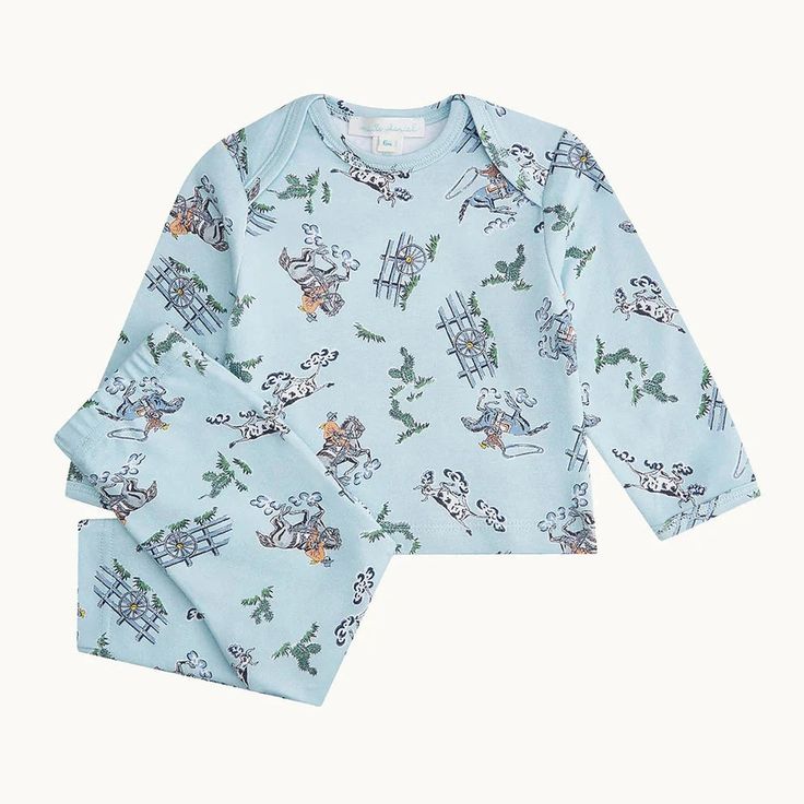 luxury marie-chantal baby boy clothing set with cowboys
