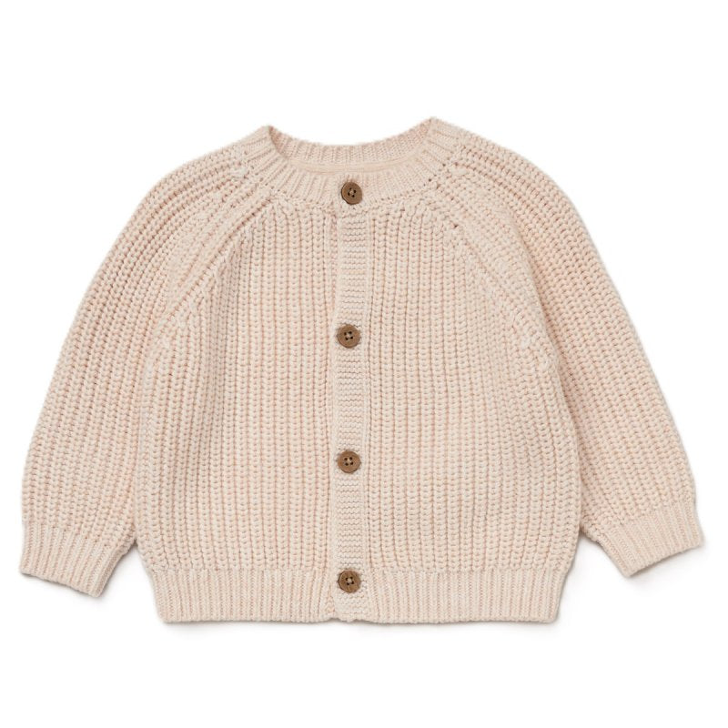 Cream Baby Knitted Cardigan With 'Hello' Embroidered