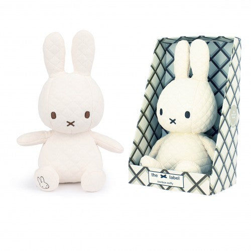 Miffy Rabbit Quilted Bonbon, Cream in Giftbox - 23 cm. Baby Gift