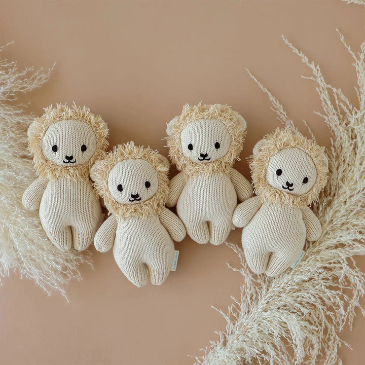 hand knitted soft lion