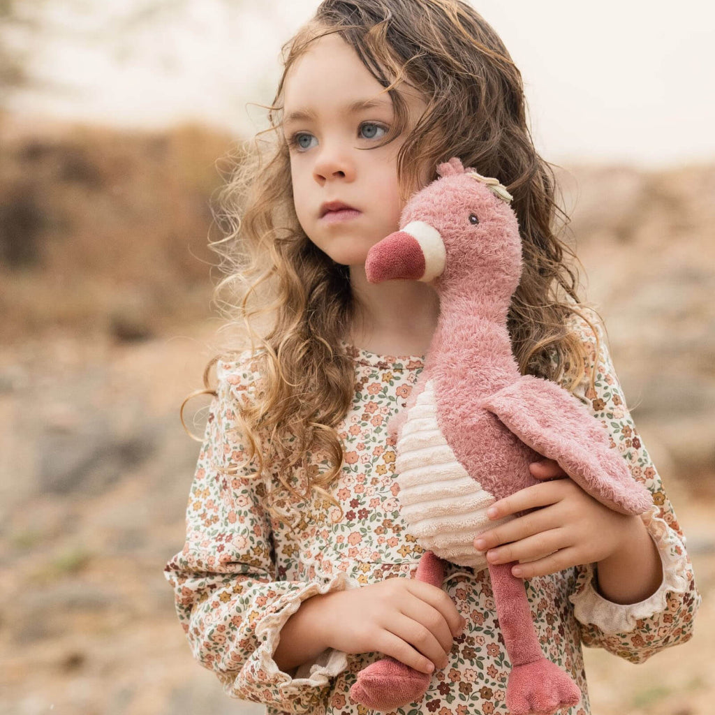 pink plush flamingo