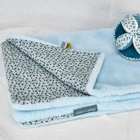 Baby Boy Hamper Basket, Blade And Rose Baby Clothing Set, Cow Soft Toy, Doudou Et Compagnie Baby Blanket