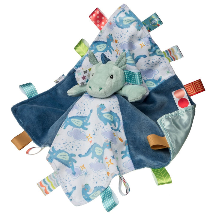 Green dragon comforter with taggies