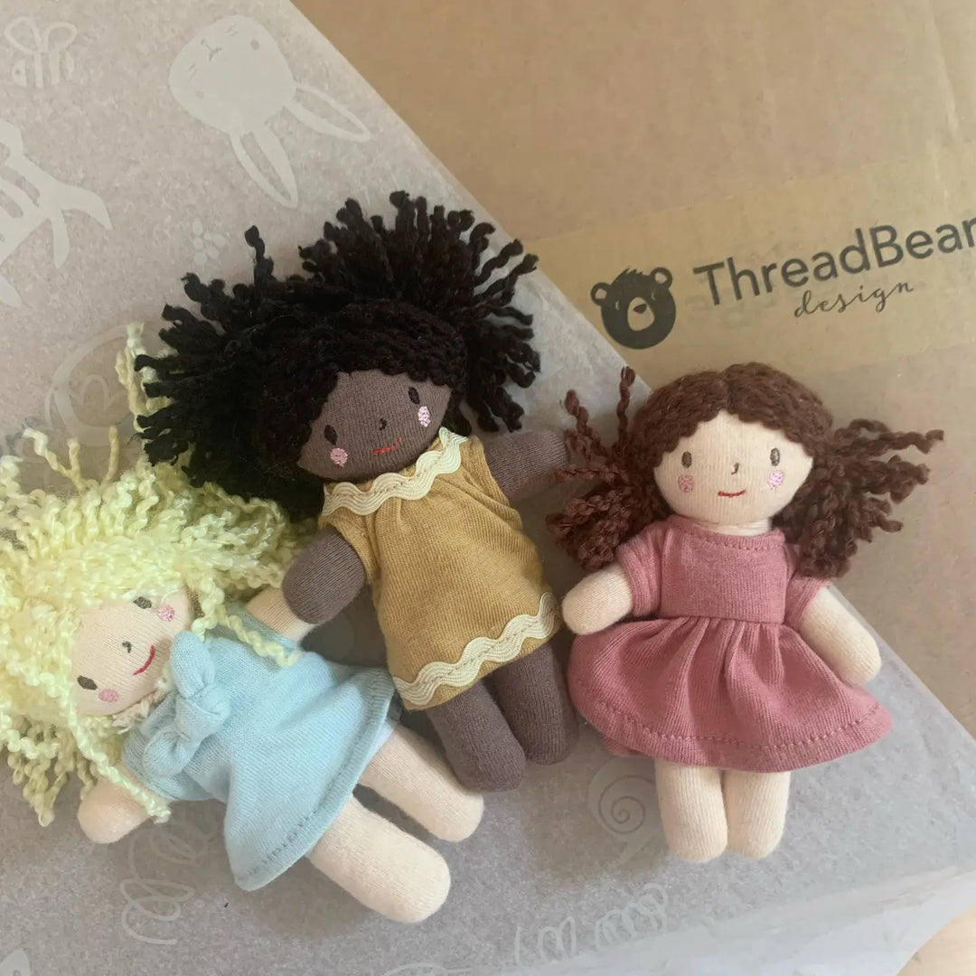 Mini Dolls Gift Set Of Three In A Gift Box, Sibling Gift