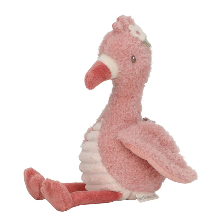 Luxury New Baby Girl Hamper, Flamingo Comforter, Cuddly Toy & Pamper Candle for Mum