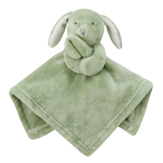 sage green baby bunny comforter 