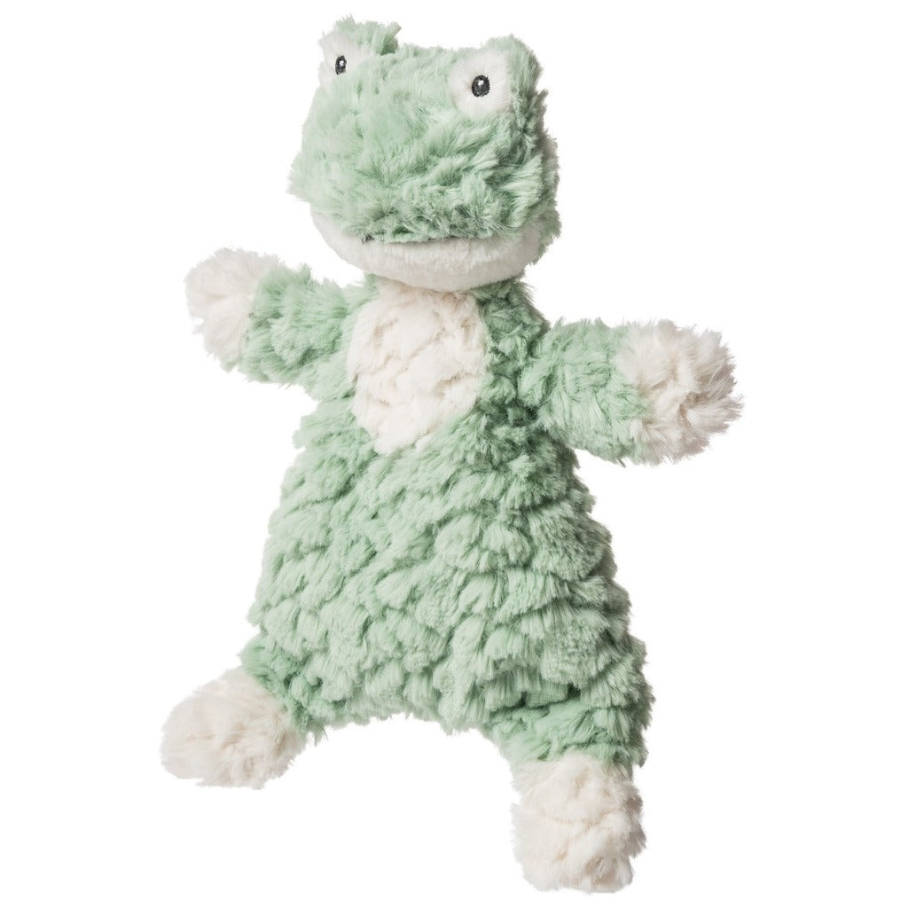 green soft frog lovey for baby