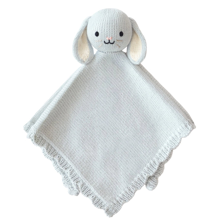 Cuddle + Kind Lovey Collection, Blue Bunny Organic Cotton Hand Knit Comforter