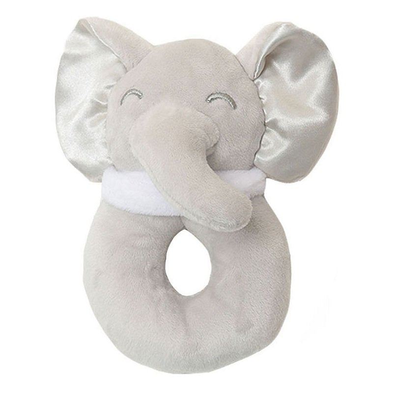 Grey elephant baby ring rattle