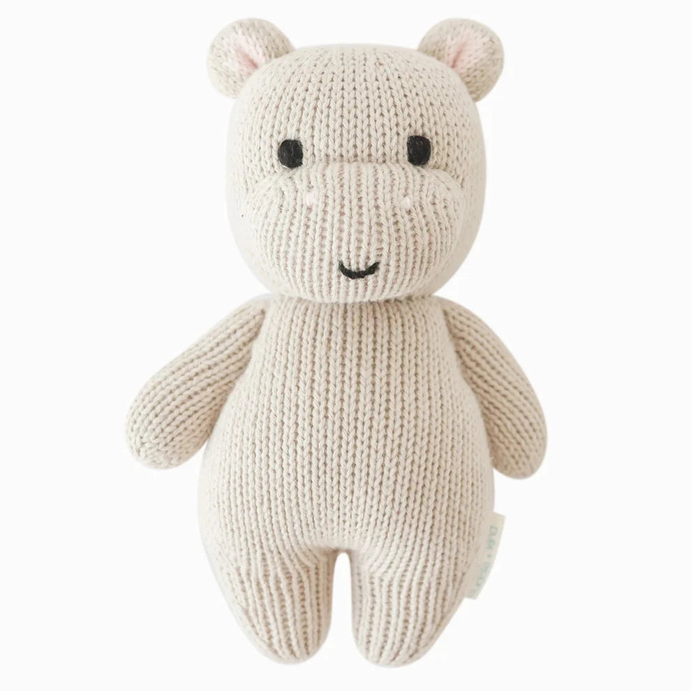 hand knitted hippo 