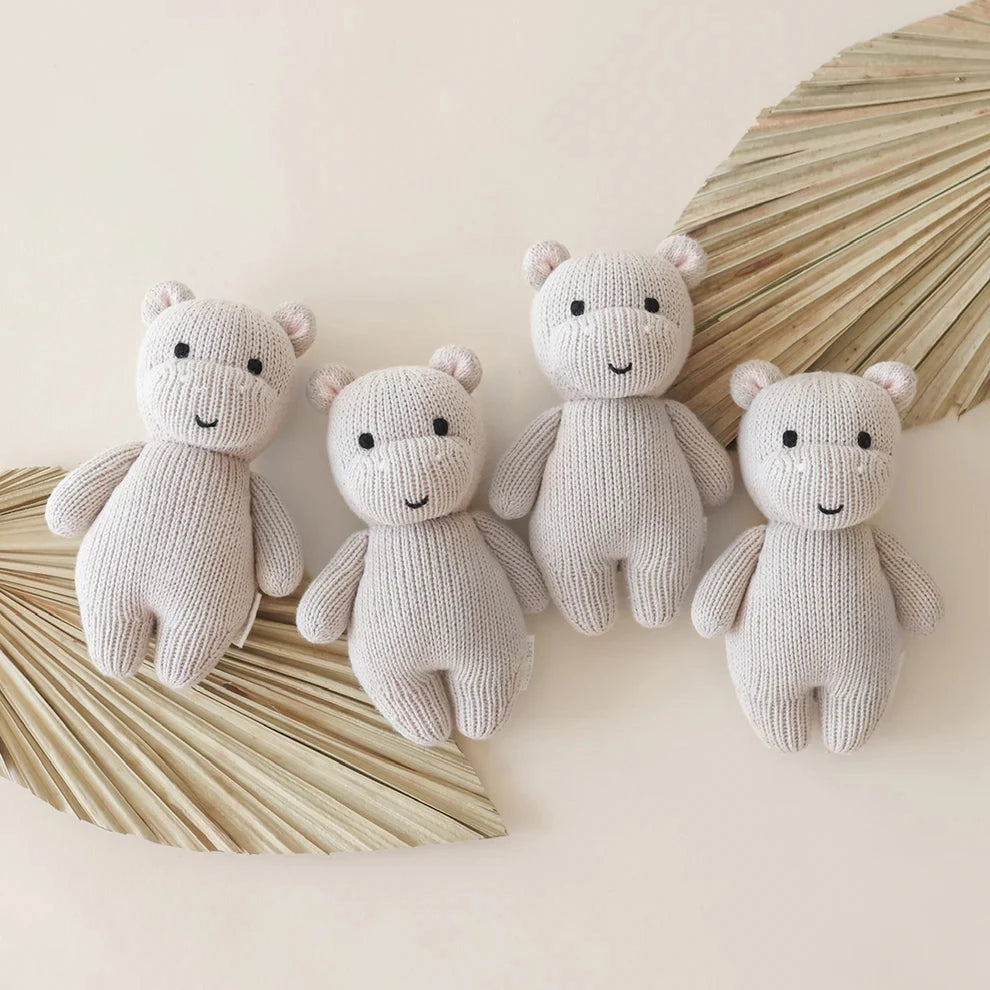 hand knitted hippo 