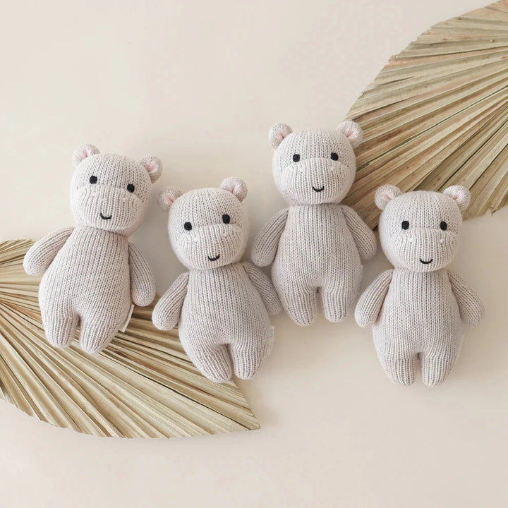 hand knitted hippo 