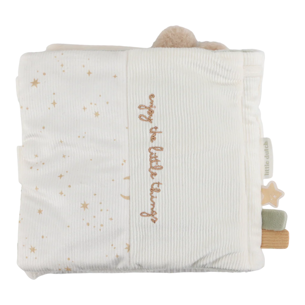 soft neutral baby book with bunny