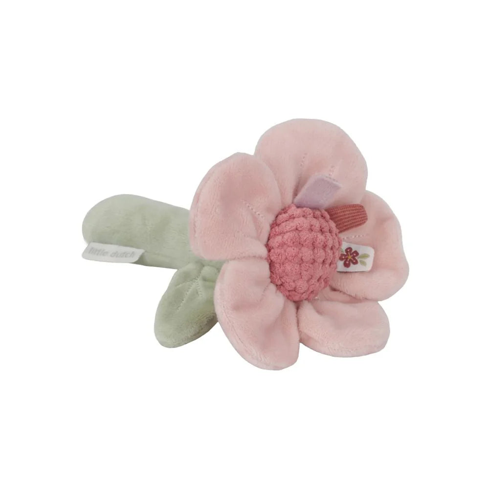 pink flower rattle on a soft green stalk 