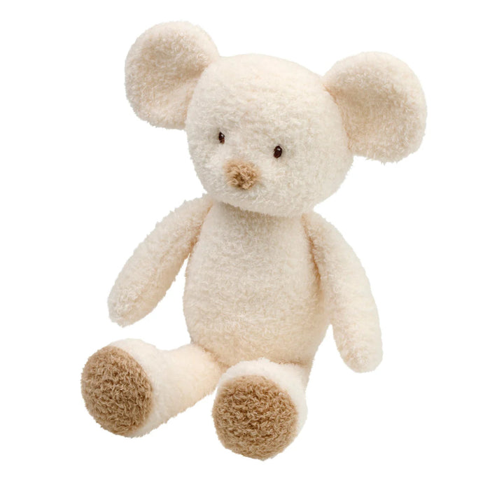 soft cuddly mouse teddy in cream