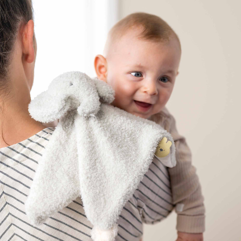 baby comforter grey elephant