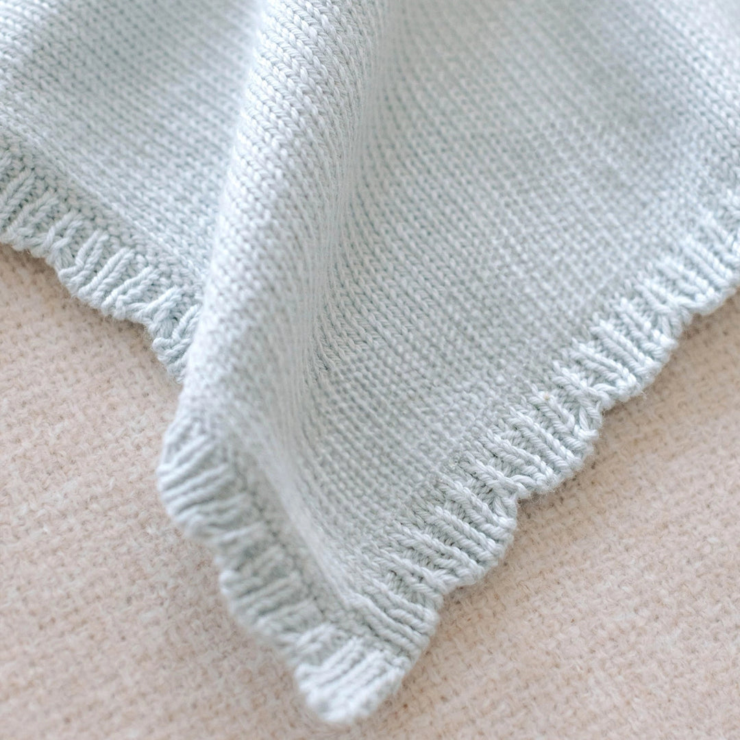 Cuddle + Kind Lovey Collection, Blue Bunny Organic Cotton Hand Knit Comforter