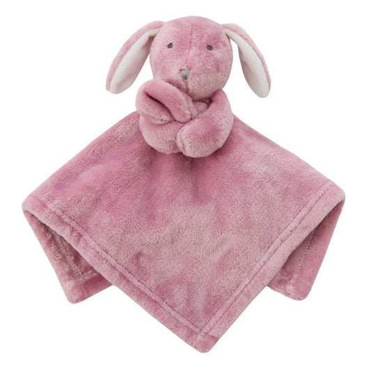 dusty pink bunny baby comforter 