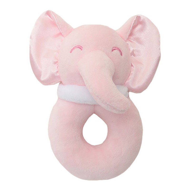 Baby Soft Pink Elephant Rattle – Roo And Little Boo
