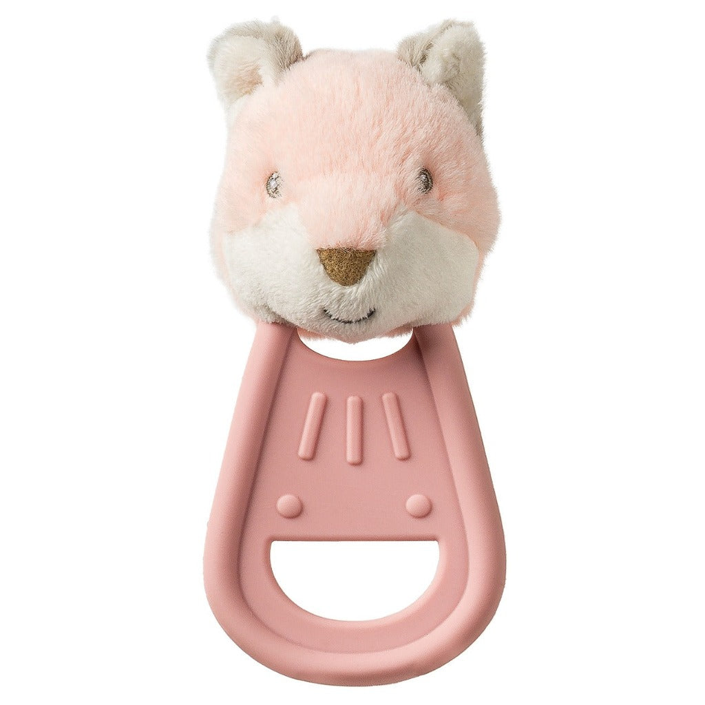 Pink soft fox head on a silicon handle 