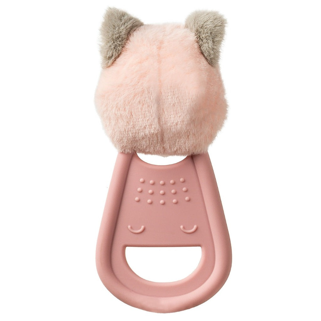 Pink fox  teether 