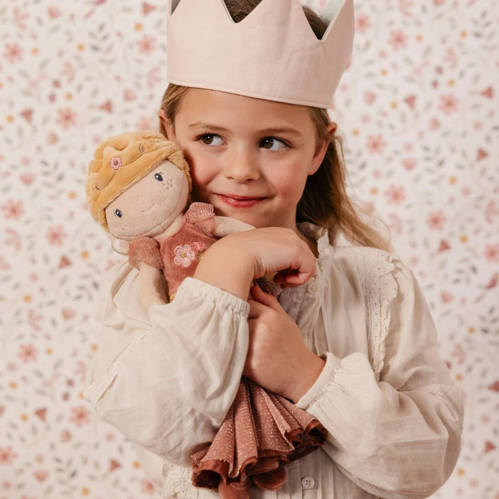 Princess Julia soft doll with blonde plait and pink dress