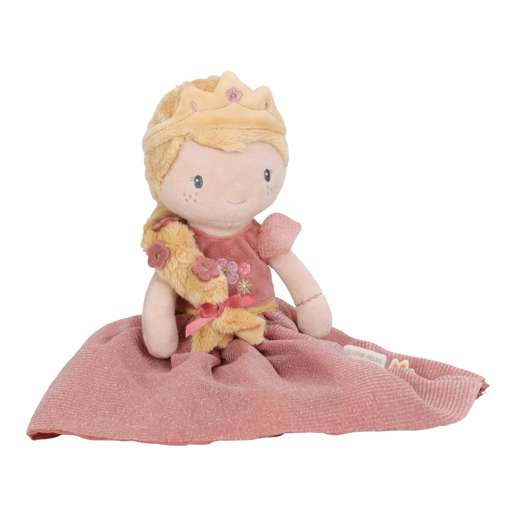 Princess Julia soft doll with blonde plait and pink dress