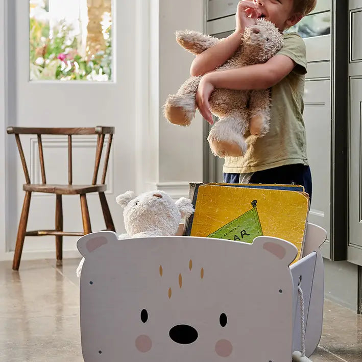 Sibling Gift, Pull A Long Bear Cart, Toddler Gift