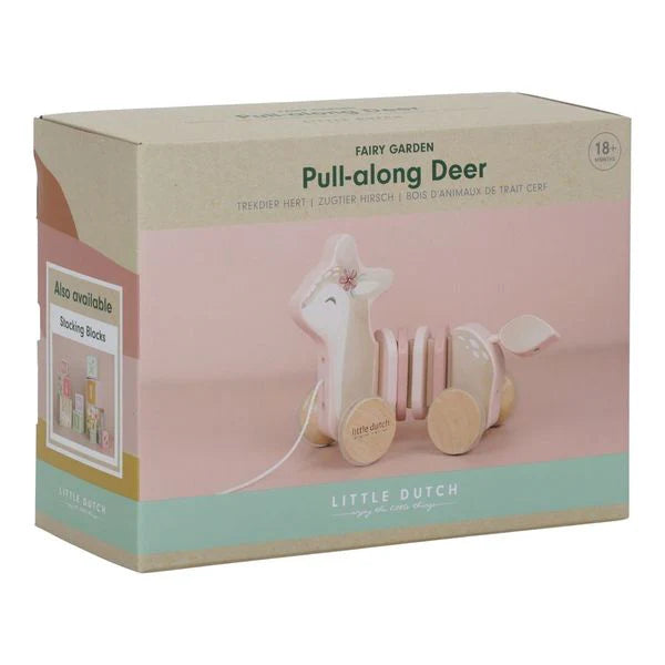 Fairy Garden Pull along Wiggle Deer By Little Dutch