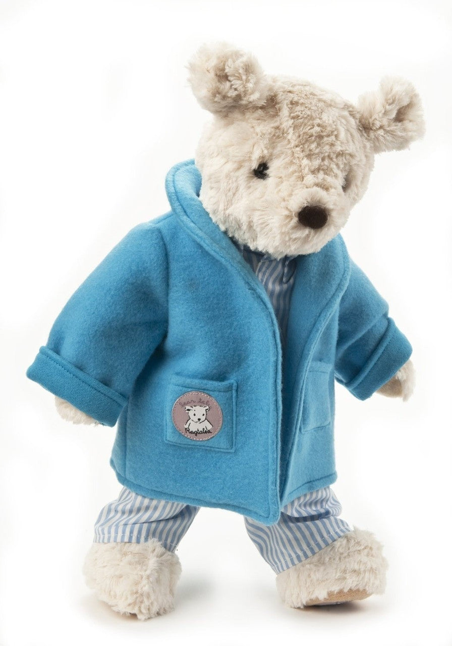 Personalised Darcy Ragtales Traditional Teddy In Blue Pyjamas