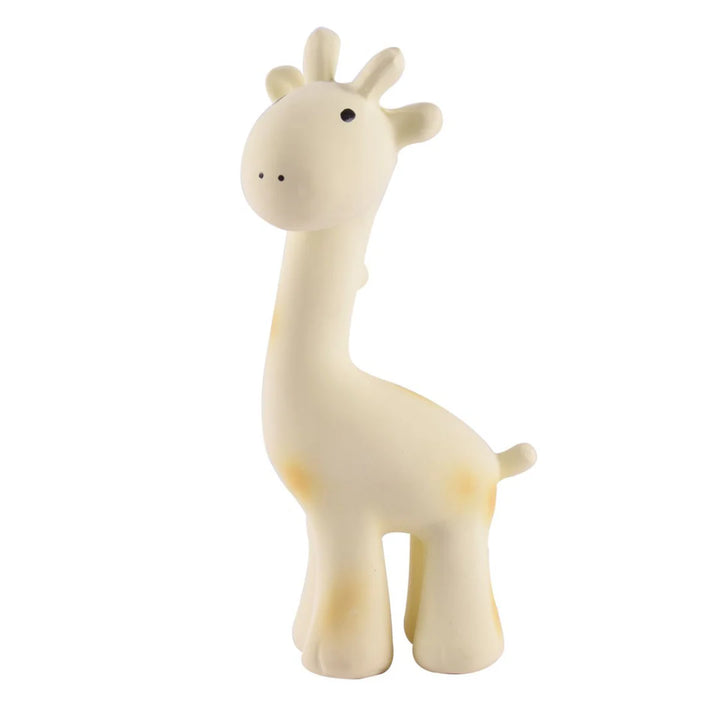 Giraffe Natural Rubber Rattle and Bath Toy, Organic Teething And Sensory Toy