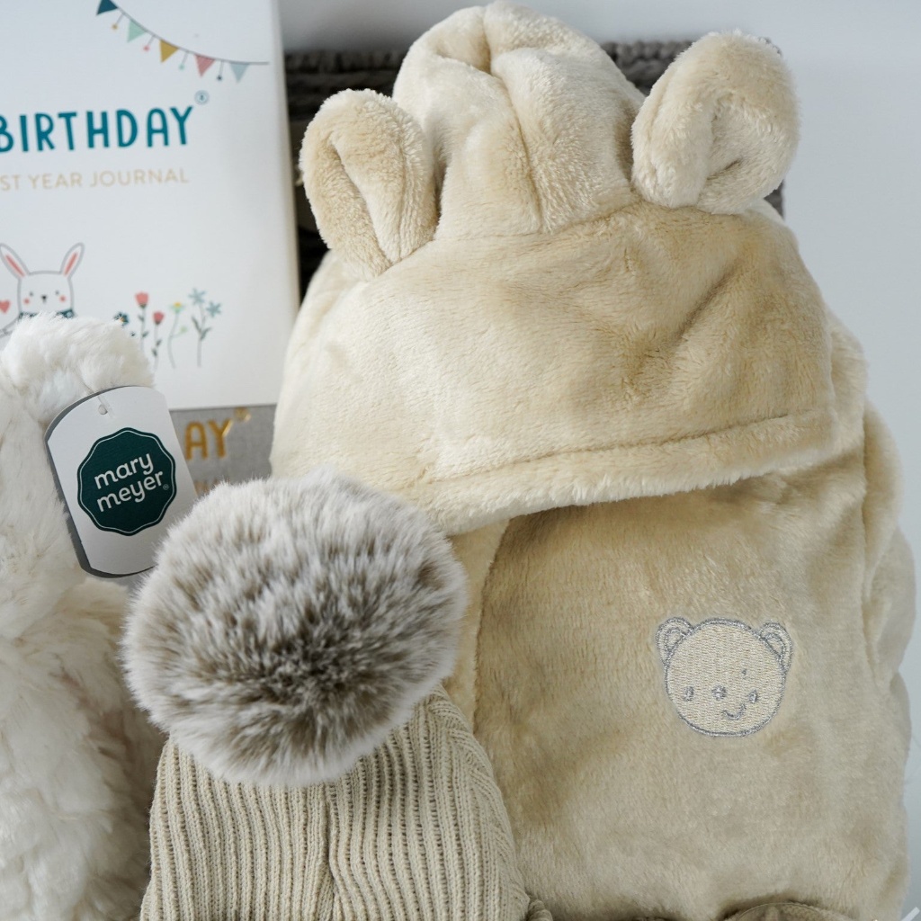 Mum To Be Hamper, Baby Shower Gift, Baby Dressing Gown, First Teddy, Pregnancy Journal