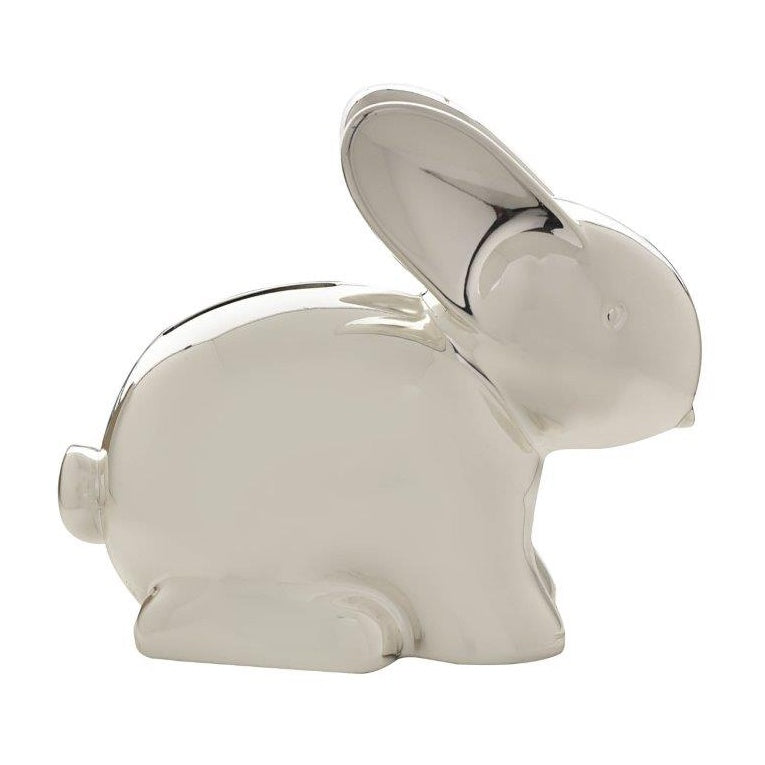 silver plated bunny money box