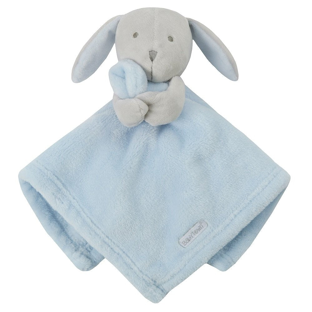 soft blue baby bunny comforter 