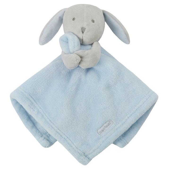 soft blue baby bunny comforter 