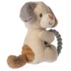 Sparky puppy cream, brown and grey puppy with rubber teething ring