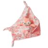 baby comforter fox with soft shades of pink, salmon, and the simply modern print.