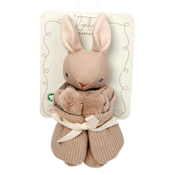 Organic Knit Baby Bunny Baby Comforter