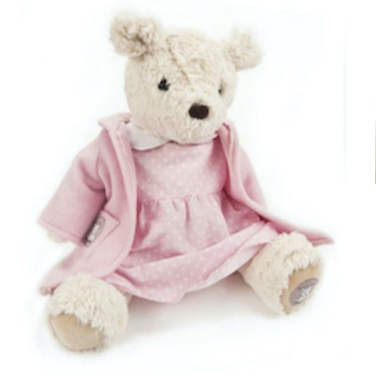 Personalised Darcy Ragtales Traditional Teddy In Pink Nightie And Dressing Gown