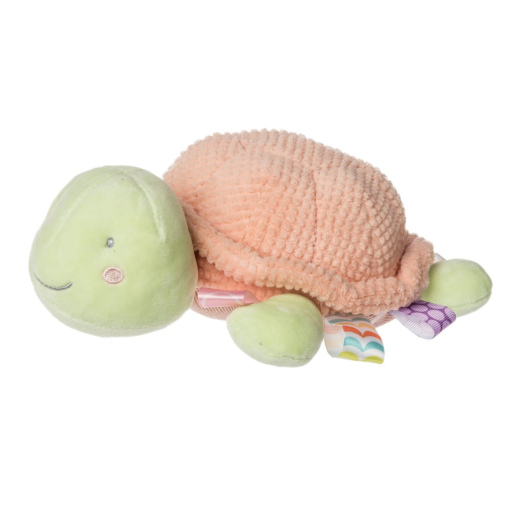 peach sensory turtle with taggies 