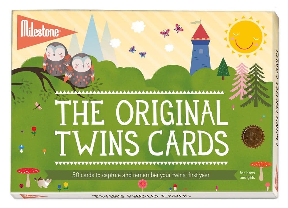 Mi;estone cards for twins
