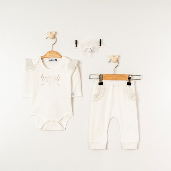 baby girl spanish baby set in white with lace trim