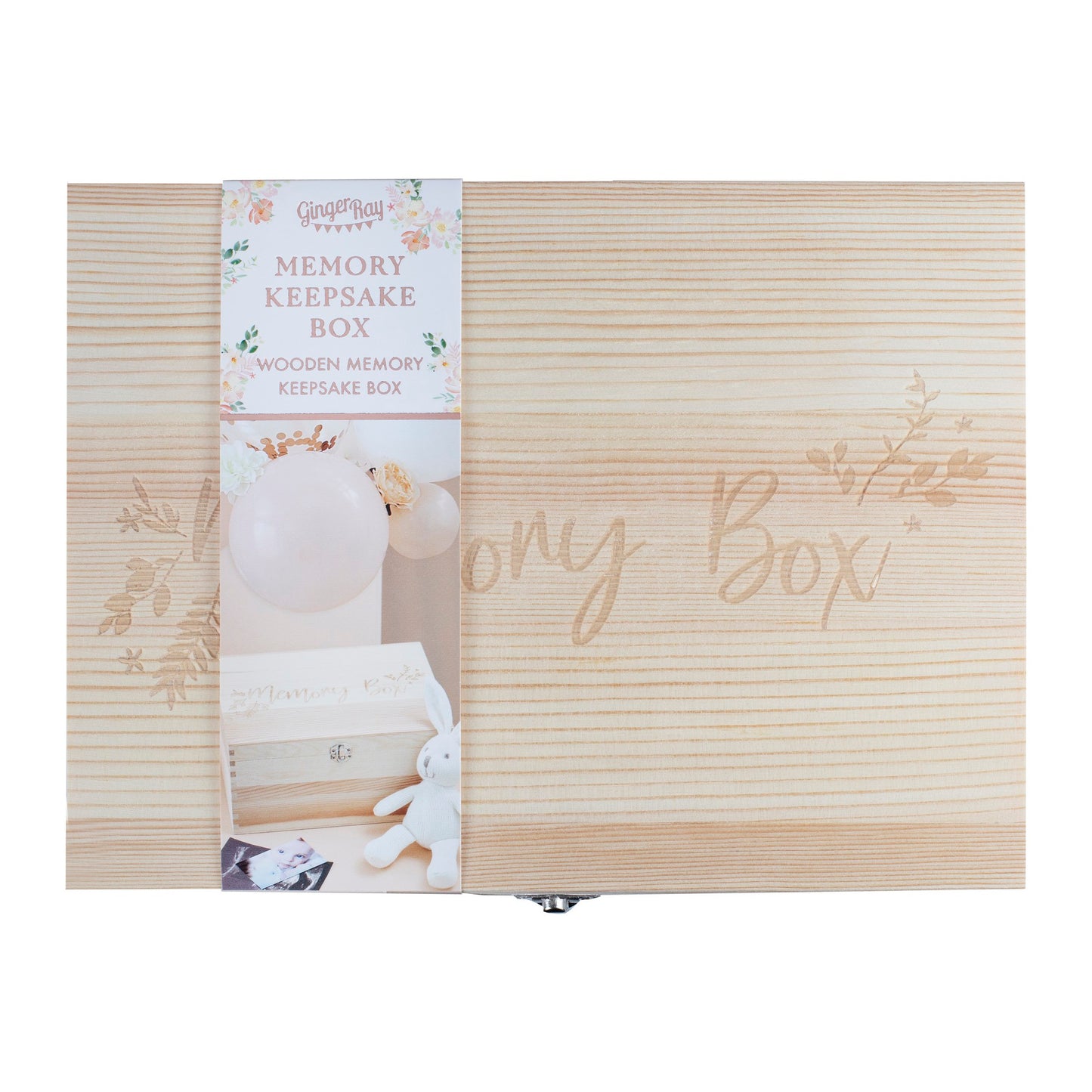 Wooden baby memory box