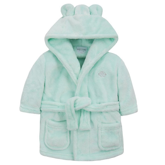 Baby Personalised Dressing Gown with Cute Ears Mint Green, Embroidered Baby Gift