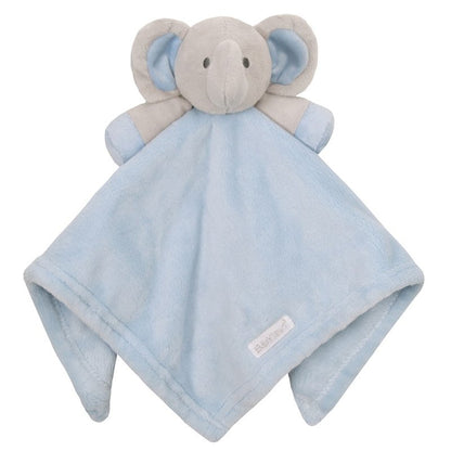 Elephant comforter in grey and blue